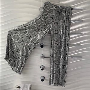 Split leg wrap palazzo pants